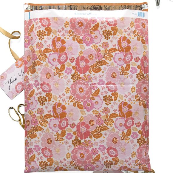 20ct Extra Large 19 x 24 Floral Poly Mailers - Picture 4 of 4